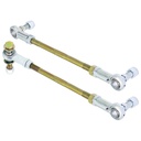 RockJock Adjustable Sway Bar End Link Kit for JL/JT Front (8 1/2 in. Long Rods w/ heim joints and Jam Nuts, pair)
