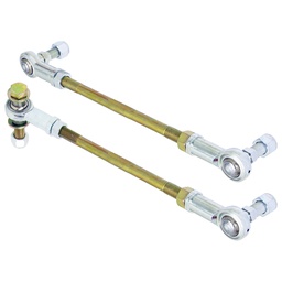 [RJ-243100-101] RockJock Adjustable Sway Bar End Link Kit for JL/JT Front (8 1/2 in. Long Rods w/ heim joints and Jam Nuts, pair)