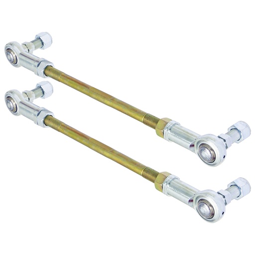 [RJ-253203-101] RockJock Adjustable Sway Bar End Link Kit (12 1/2 in. Long Rods w/ Heims and Jam Nuts, pair)