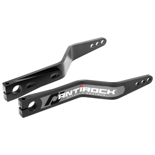 [RJ-282101-101] Antirock Fabricated Steel Sway Bar Arms, 15.2 in. Long, 2.5 in. Offset Bend, 3 Holes, Incl. Stickers, Pair