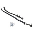 RockJock Currectlync JK Steering System incl. organically shaped, forged drag link, 42mm chromoly tie rod tube, HD Steering Stabilizer Shock Mounting Kit