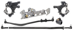 [RJ-440000-103] RockJock Currectlync JL/JT High Steer Kit for Ram Assist and non-Rubicon Axle. Incl. Knuckles, Drag Link, Tie Rod, Trac Bar Reloc/Ram Mount Axle Bracket, Ram Assist Tie Rod Clamp