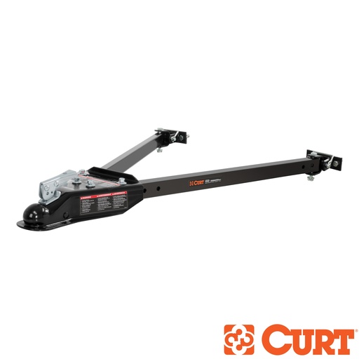 [RJ-19745] Curt Tow Bar with Adjustable-Width Arms - Car Mount - 2 in. Ball - 5,000 lbs., Safety Cables and Coupler Lock Sold Separately)