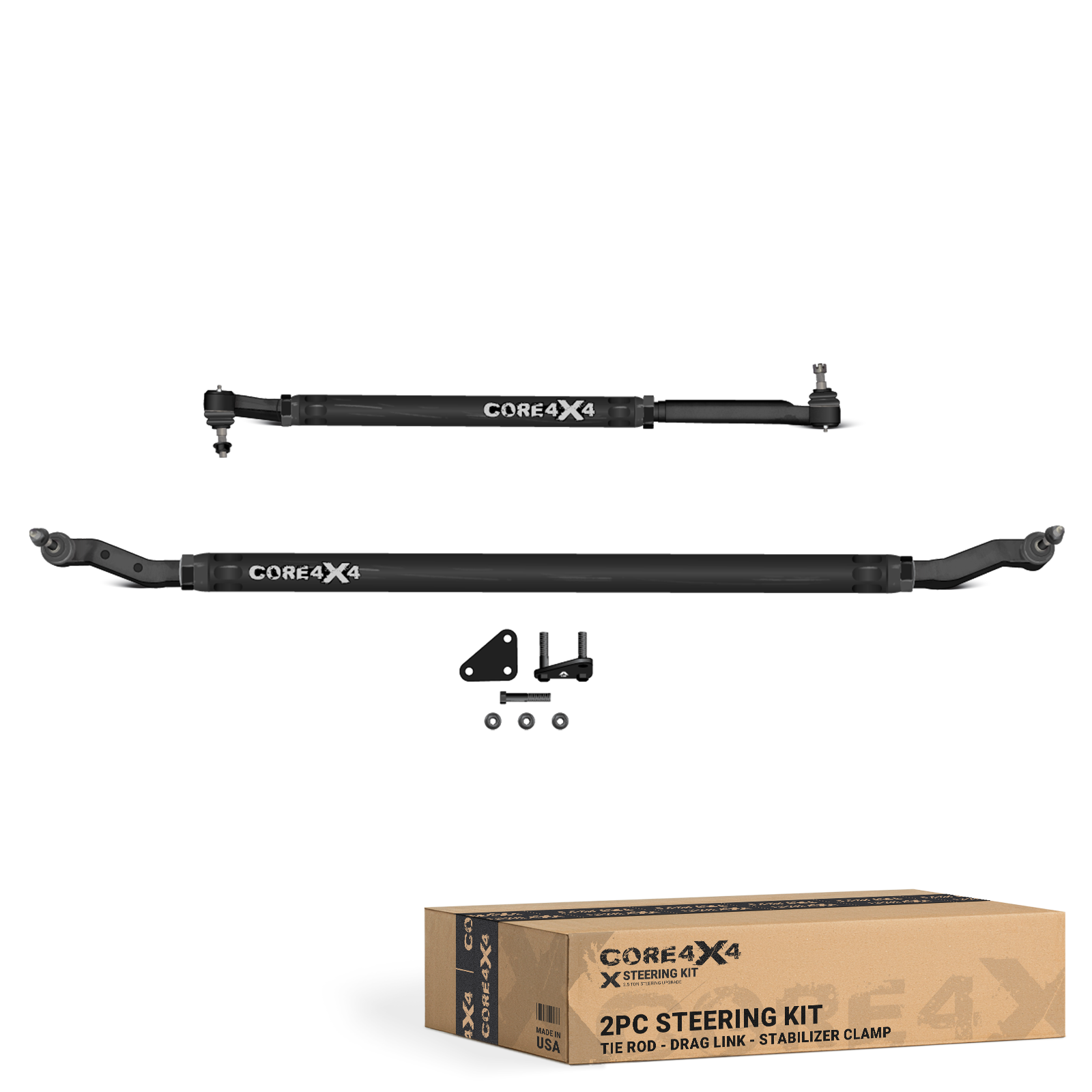 Ram 2500 14-24 2pc Heavy-Duty Tie Rod, Drag Link Steering Kit 
