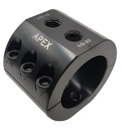 [DC1.5-B] APEX Chassis Heavy Duty Steering Stabilizer Clamp Black, 1.5" ID, Universal