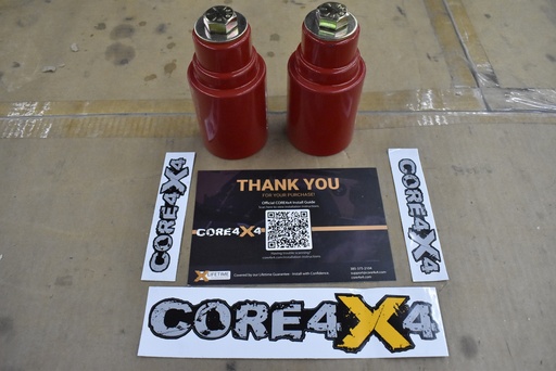 [JK/JL/JT-F-BSK2-3"-RED-BLEM-45] JK/JKU/JL/JLU/JT 3" Front Bump Stop Extension Kit *Blemished*