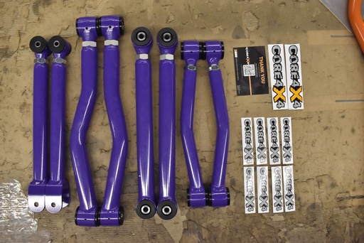 [CRS-JK-CS8-PURPLE-HW-BLEM-17] JK/JKU Cruise Series Complete Set Control Arms w/Hardware *Blemished*
