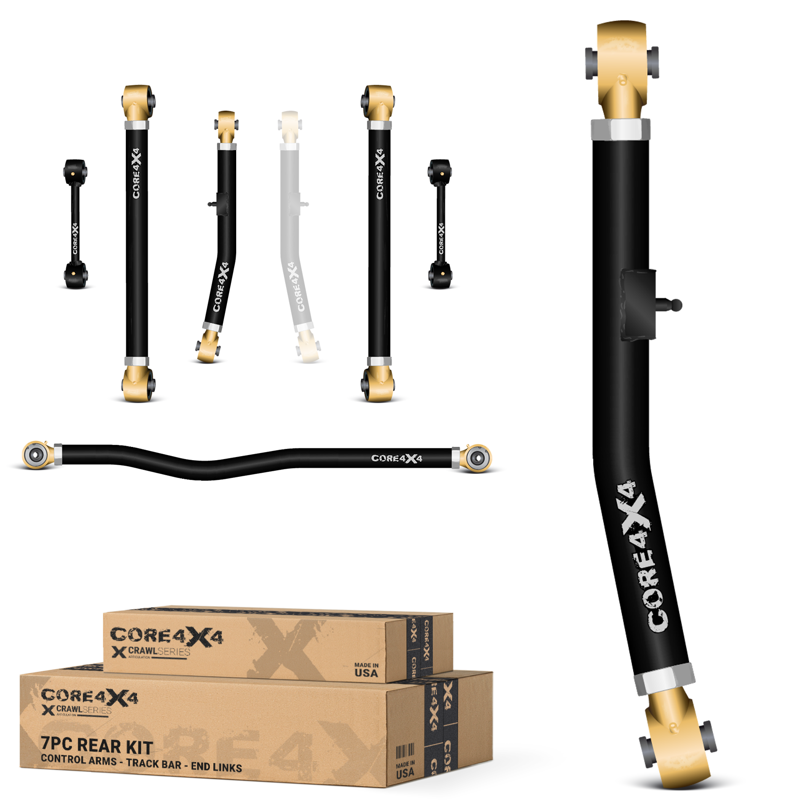 Cadillac Escalade 02-06 Crawl Series 7pc Full Rear Suspension Kit