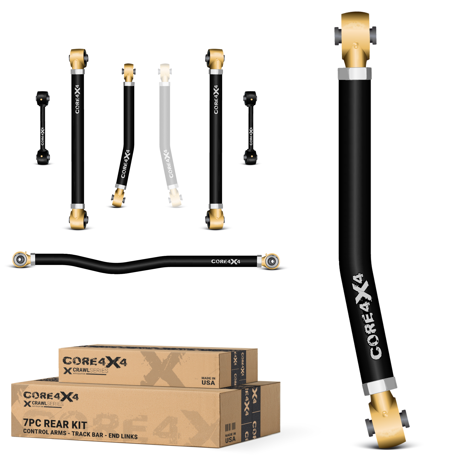 GMC Yukon 1500 00-06 Crawl Series 7pc Full Rear Suspension Kit