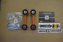 [CRS-J-JT-FEL2-STOCK-ORANGE-BLEM-39] JK/JKU/JL/JLU/JT Cruise Series Front End Links For Stock Height w/Hardware *Blemished*