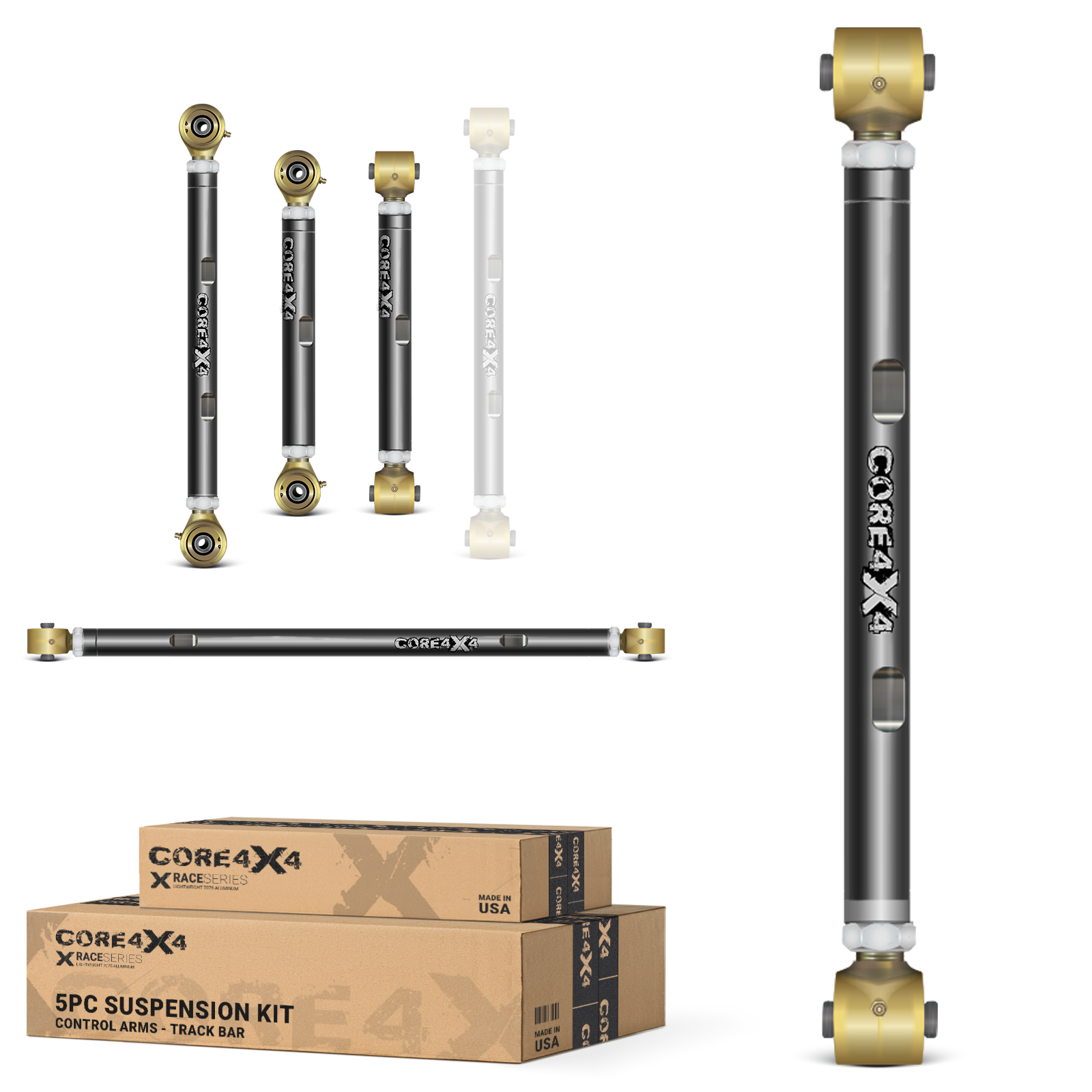 Ram 1500 09+ 5pc Race Series Rear Adjustable Control Arms, Panhard/Track Bar Kit